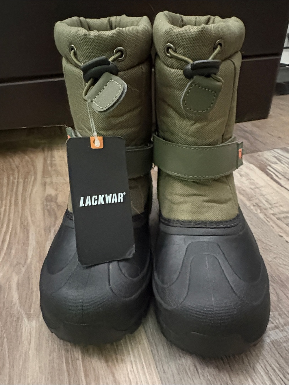 🥾 🆕 Kids Olive & Black Waterproof Snow Boots